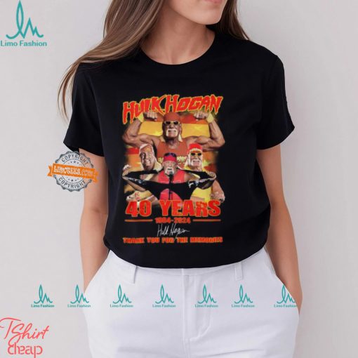 Hulk Hogan 40 Years 1984 2024 Thank You For The Memories T Shirt