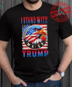 I stand with Trump Maga America flag shirt