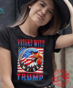 I stand with Trump Maga America flag shirt