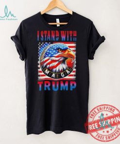 I stand with Trump Maga America flag shirt