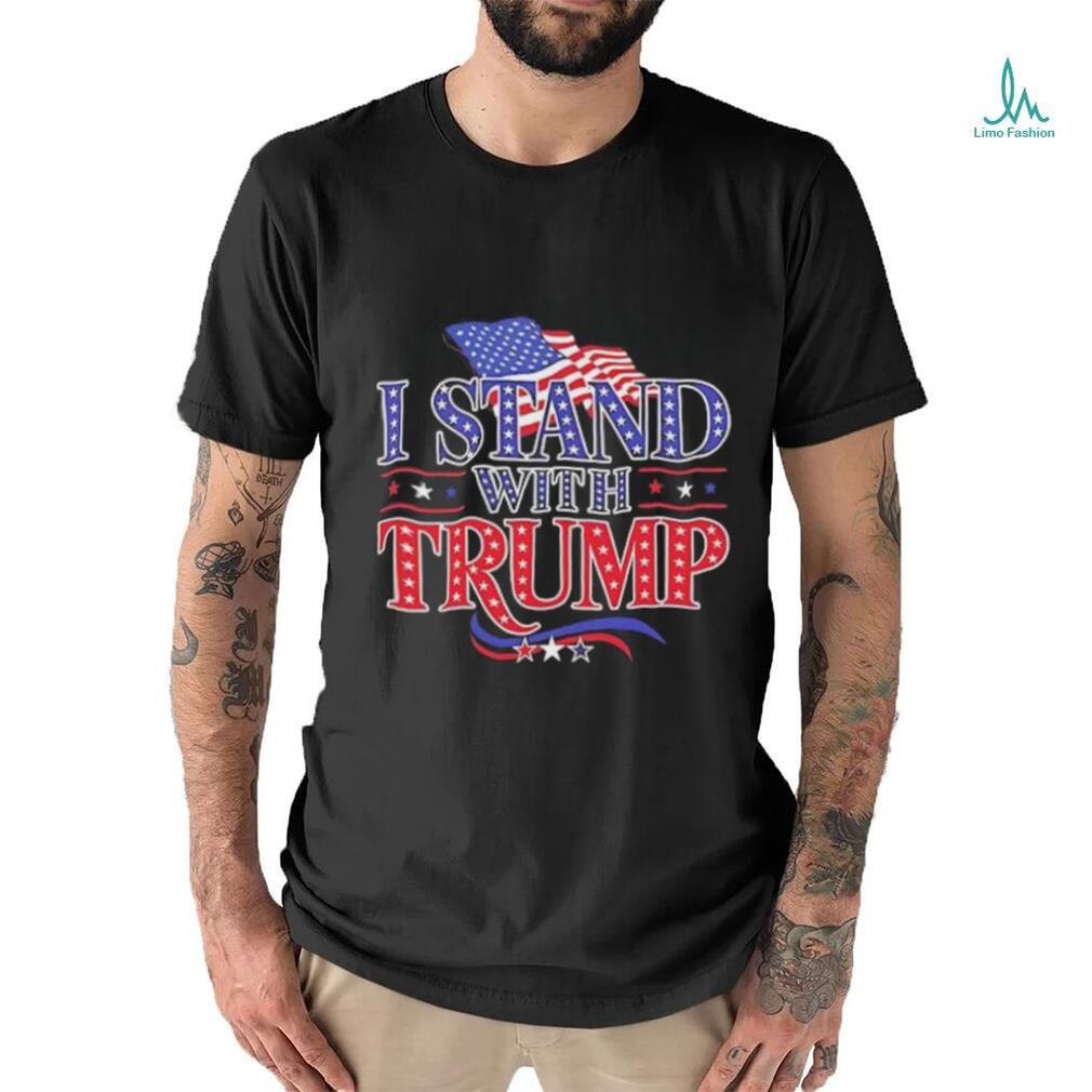 I stand with Trump USA flag shirt I stand with Trump USA flag shirt