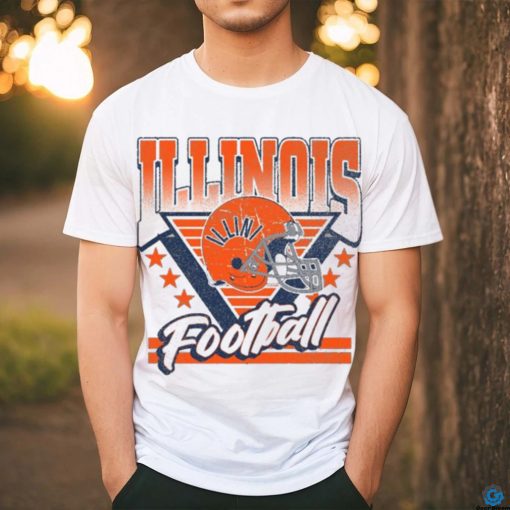 Illinois Fighting Illini Retro Football Helmet Shirt