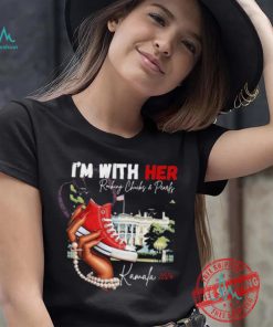 I’m With Her Rocking Chucks And Pearls Kamala Harris 2024 Boot And America White House T shirt
