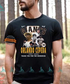 In Memory Of Orlando Cepeda 1937 2024 Thank You For The Memories T Shirt