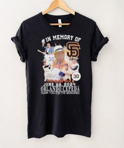 In Memory Of The Baby Bull June 28, 2024 Orlando Cepeda Thank You For The Memories Signature Shirt