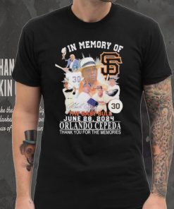 In Memory Of The Baby Bull June 28, 2024 Orlando Cepeda Thank You For The Memories Signature Shirt