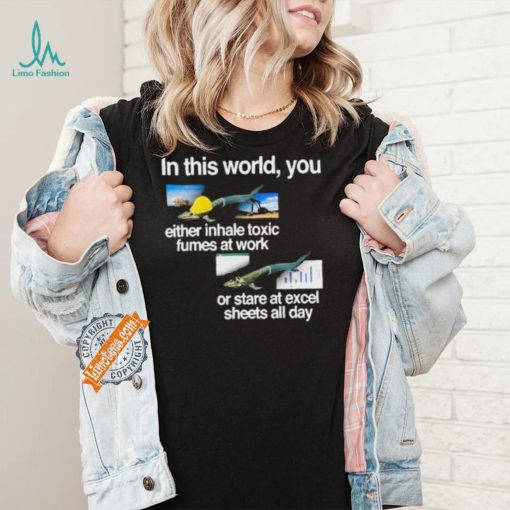In This World You Either Inhale Toxic Fumes At Work Or Stare At Excel Sheets All Day shirt