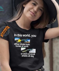 In This World You Either Inhale Toxic Fumes At Work Or Stare At Excel Sheets All Day shirt
