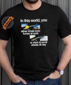 In This World You Either Inhale Toxic Fumes At Work Or Stare At Excel Sheets All Day shirt