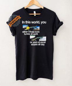 In This World You Either Inhale Toxic Fumes At Work Or Stare At Excel Sheets All Day shirt