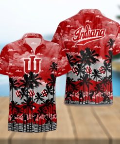 Indiana Hoosiers Palms Tree Hawaiian Shirt