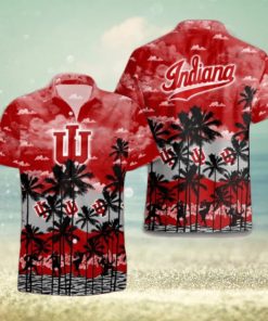 Indiana Hoosiers Palms Tree Hawaiian Shirt