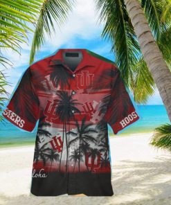 Indiana Hoosiers Short Sleeve Button Up Tropical Hawaiian Shirt