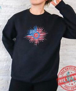 Iowa Chicago Cubs logo USA fireworks shirt