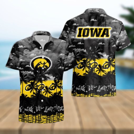 Iowa Hawkeyes Palms Tree Hawaiian Shirt