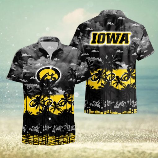 Iowa Hawkeyes Palms Tree Hawaiian Shirt