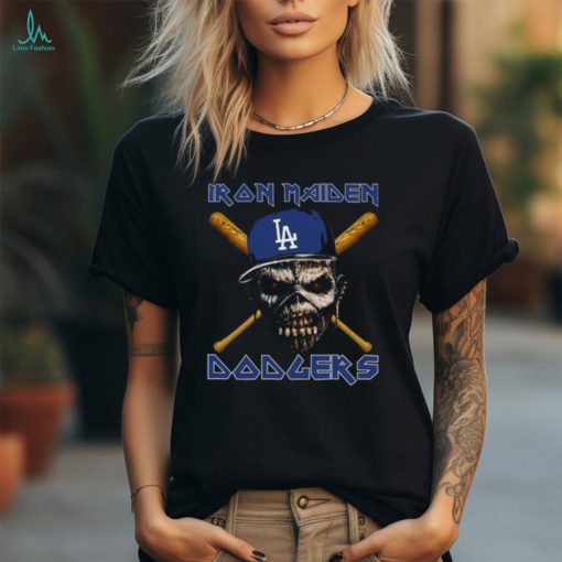 Iron Maiden Los Angeles Dodgers Baseball Fans Steal Your Base Shirt