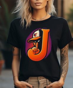 J Baltimore Orioles baseball mascot silent shirt