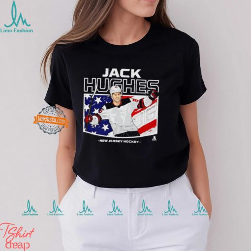 Jack Hughes New Jersey Devils American flag shirt