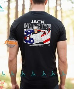 Jack Hughes New Jersey Devils American flag shirt