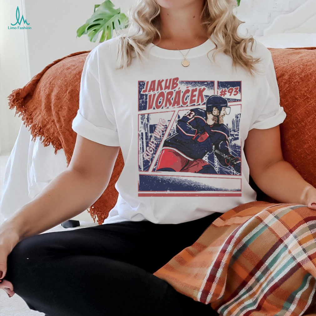 Jakub Voracek Columbus Comic T Shirt Jakub Voracek Columbus Comic T Shirt