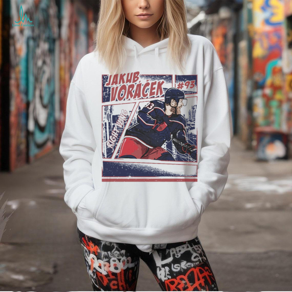 Jakub Voracek Columbus Comic T Shirt Jakub Voracek Columbus Comic T Shirt
