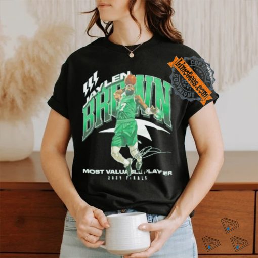 Jaylen Brown Boston Celtics 2024 Finals MVP award signature shirt