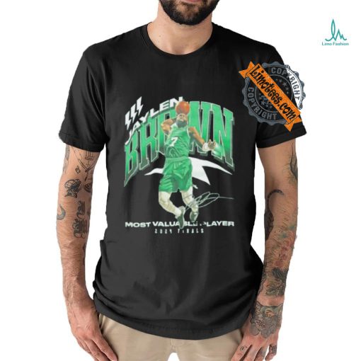 Jaylen Brown Boston Celtics 2024 Finals MVP award signature shirt