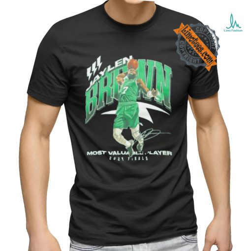 Jaylen Brown Boston Celtics 2024 Finals MVP award signature shirt