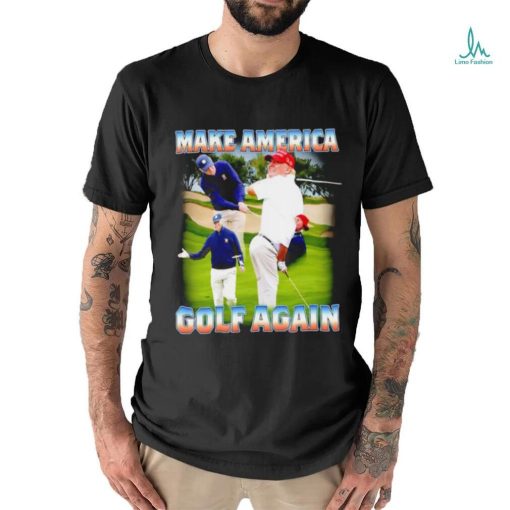 Joe Biden and Donald Trump golf Make America golf again shirt