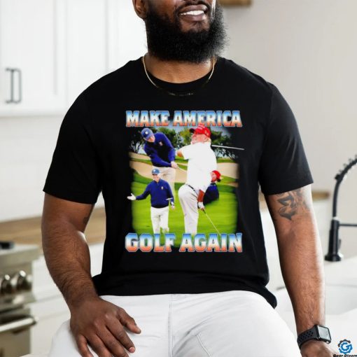 Joe Biden and Donald Trump golf Make America golf again shirt