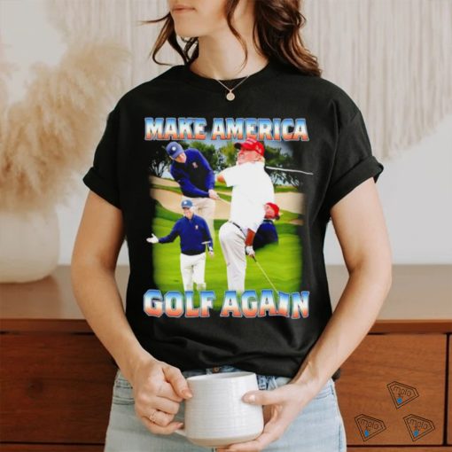 Joe Biden and Donald Trump golf Make America golf again shirt