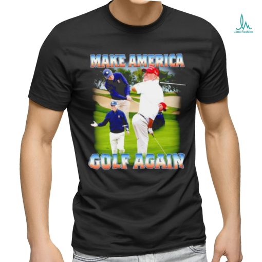 Joe Biden and Donald Trump golf Make America golf again shirt