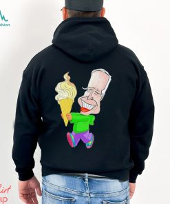 Joe Biden eating ice cream funny art shirt