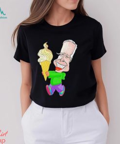 Joe Biden eating ice cream funny art shirt