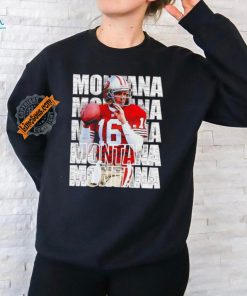 Joe Montana 16 San Francisco 49ers football graphic shirt