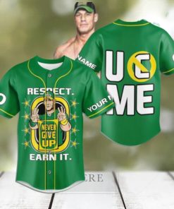 John Cena Respect Earn It Custom Baseball Jersey