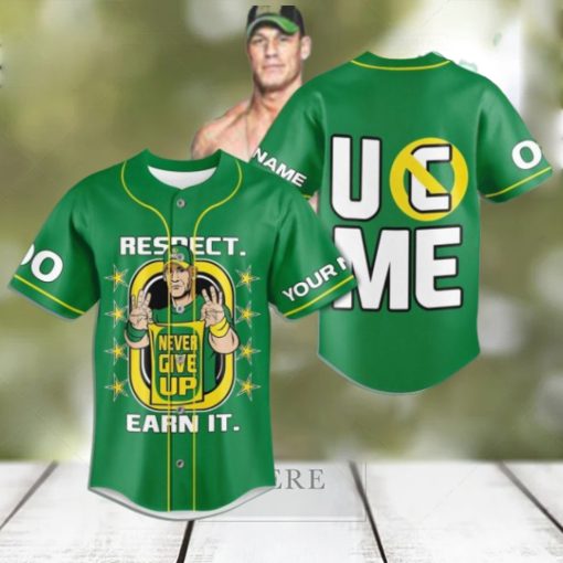 John Cena Respect Earn It Custom Baseball Jersey