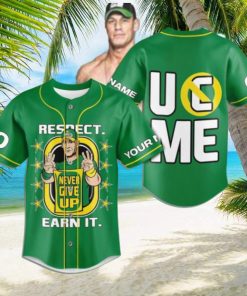 John Cena Respect Earn It Custom Baseball Jersey