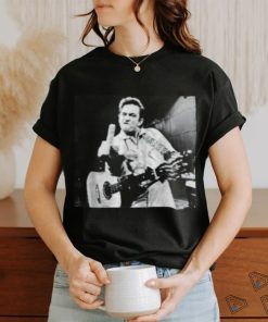 Johnny Cash Flipping off shirt