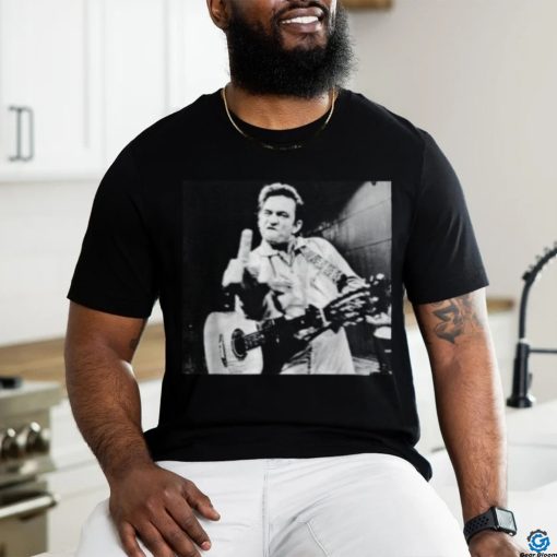 Johnny Cash Flipping off shirt