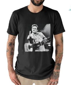 Johnny Cash Flipping off shirt