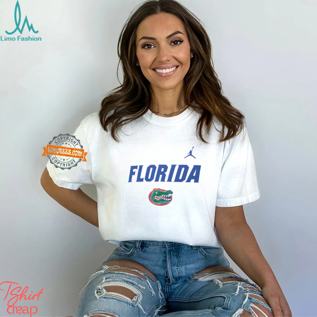 Jordan Brand Heather Gray Florida Gators Primetime Primary Stack Shirt Jordan Brand Heather Gray Florida Gators Primetime Primary Stack Shirt