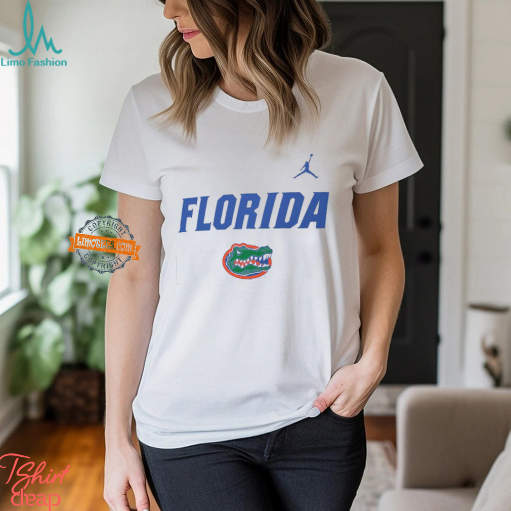 Jordan Brand Heather Gray Florida Gators Primetime Primary Stack Shirt Jordan Brand Heather Gray Florida Gators Primetime Primary Stack Shirt