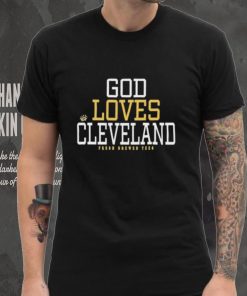 Julie Donuts Wearing God Loves Cleveland Fresh Brewed Shirt
