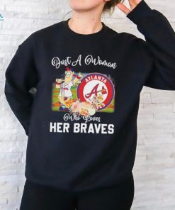 Just A Woman Who Loves Hers Blooper Mascot Atlanta Braves Shirt