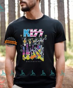 KISS Destroyer Flocked Blacklight Graphics Design T Shirt