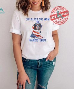 Kamala Harris 2024 Short Sleeve Tee Childless Dog Mom for Harris 2024 Shirt Dog Mom Election Top Patriotic Dog Mom Shirt