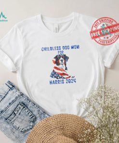 Kamala Harris 2024 Short Sleeve Tee Childless Dog Mom for Harris 2024 Shirt Dog Mom Election Top Patriotic Dog Mom Shirt