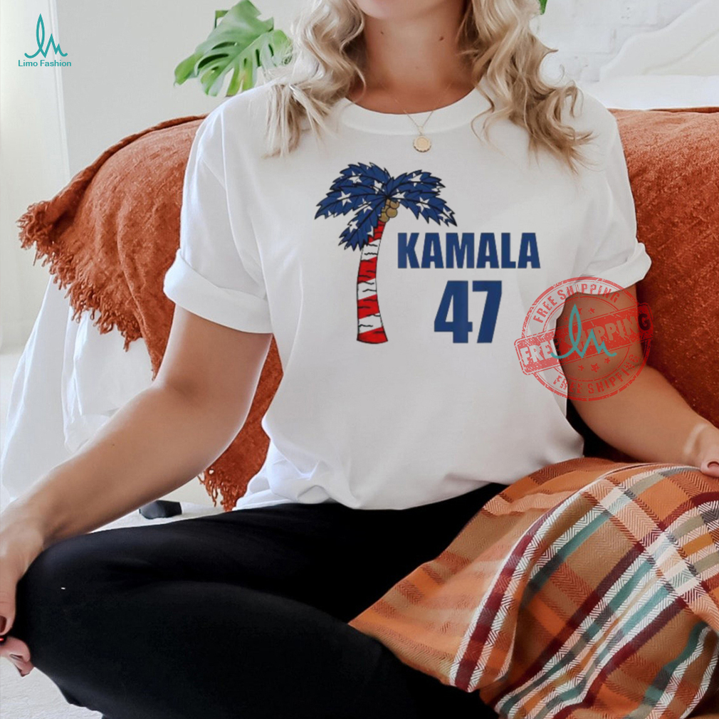 Kamala Harris 47 Coconut Tree USA Flag T Shirts